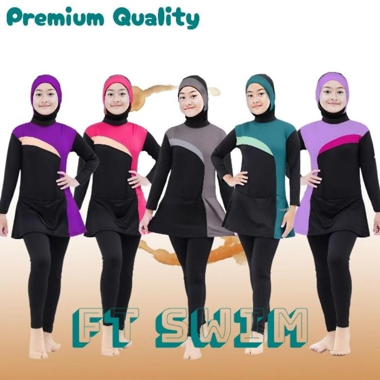 Baju renang anak perempuan pakaian renang anak TK SD muslimah baju renang anak  muslim swimsuitanak 
