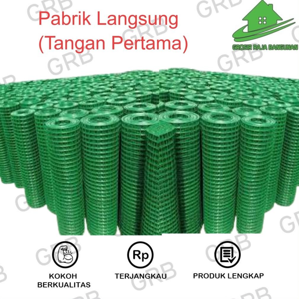 Kekinian KAWAT LOKET PVC RAM 1/2 1/4 PER ROLL / KAWAT KANDANG / KAWAT RAM HIJAU Hijau (PVC) [Harga P