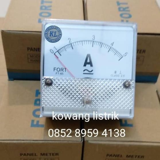 AMPER METER ANALOG AC/DC 0 - 300mA, AC/DC size 60x60 Body kecil FORT