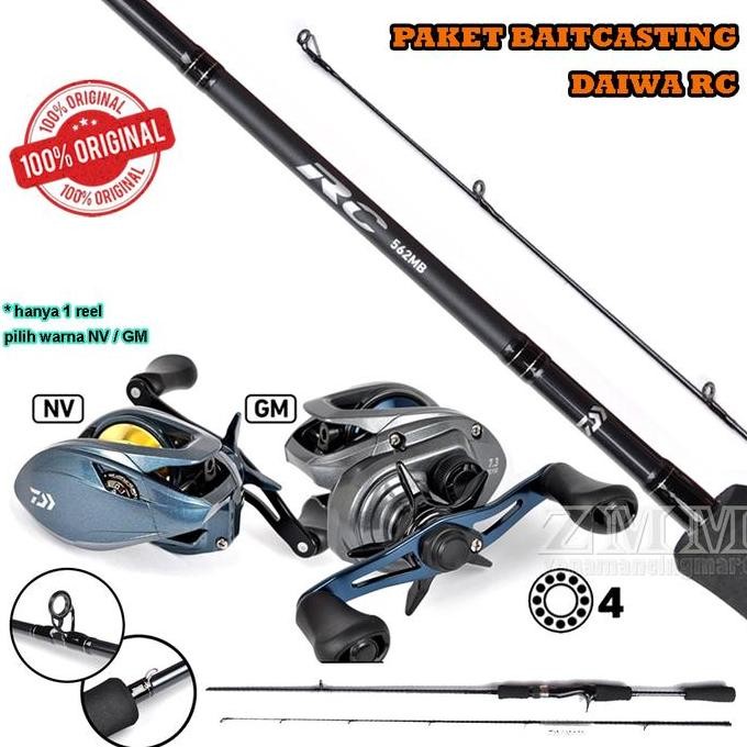 Paket Mancing Bc Daiwa Rc 1 Set | Casting | Freshwater | Saltwater | Alat Pancing Original Garansi R