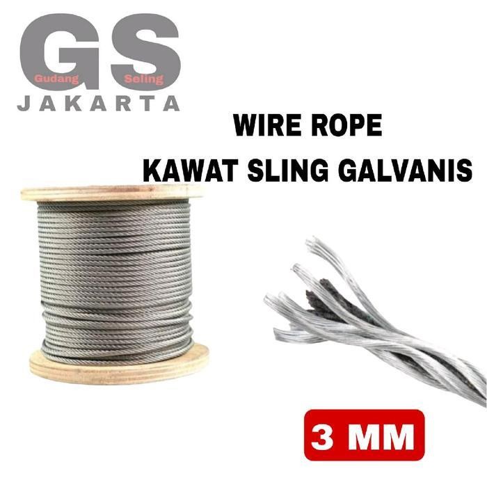 sling baja 3mm / seling baja 3mm bahan galvanis pesanan khusus