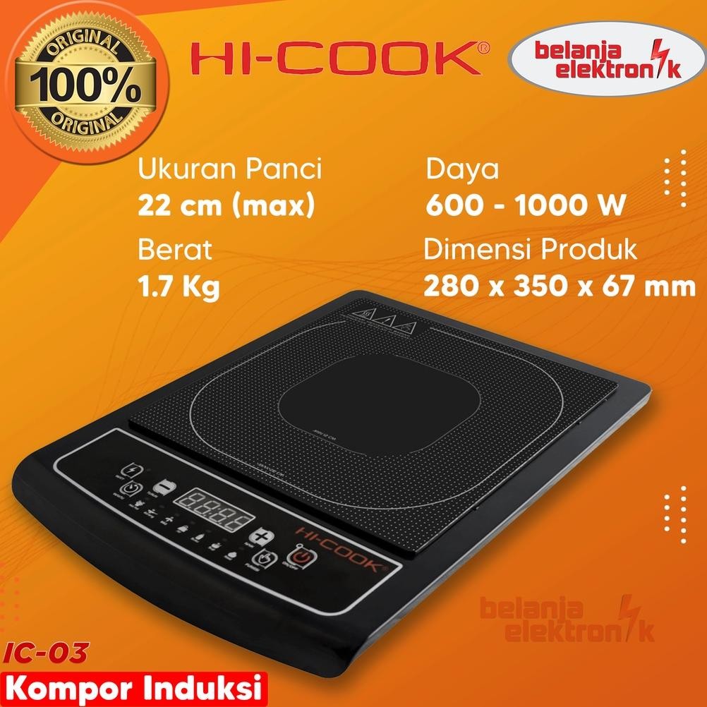 STILZA- KOMPOR INDUKSI HI COOK IC-03 KOMPOR LISTRIK PORTABLE LOW WATT