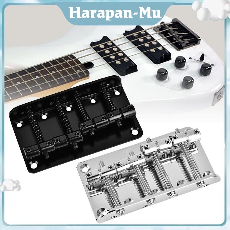 UGNDA Bridge Bass 4 Senar Jembatan Bass 4 Senar Gitar Aksesoris Instrumen Untuk Gitar Listrik
