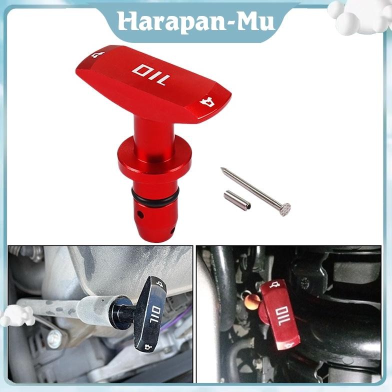 UGNDA Dipstick Oli Mesin Mobil Universal Bahan Aluminum Warna Merah  Dipstick Handle Tarik Oli Mesin