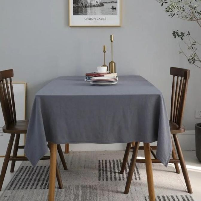 Taplak meja polos bahan kain katun