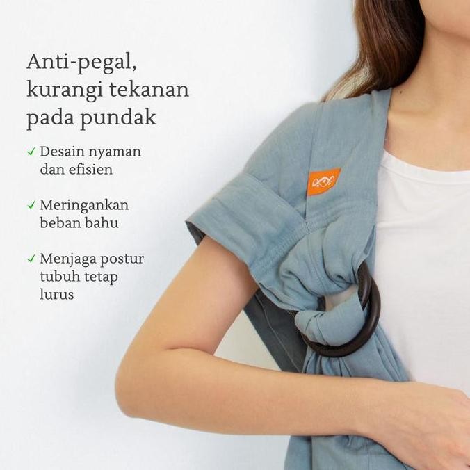 Mamaway / Gendongan Bayi ANTI PEGAL / Tahan 75 Kg, Utk 0-10 Thn / Baby Ring Sling Gendong AS