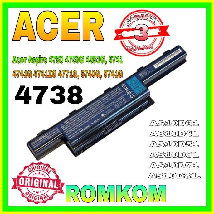 Baterai Original Laptop Acer Aspire 4738 4738Z 4738Zg 4739 4739Zg