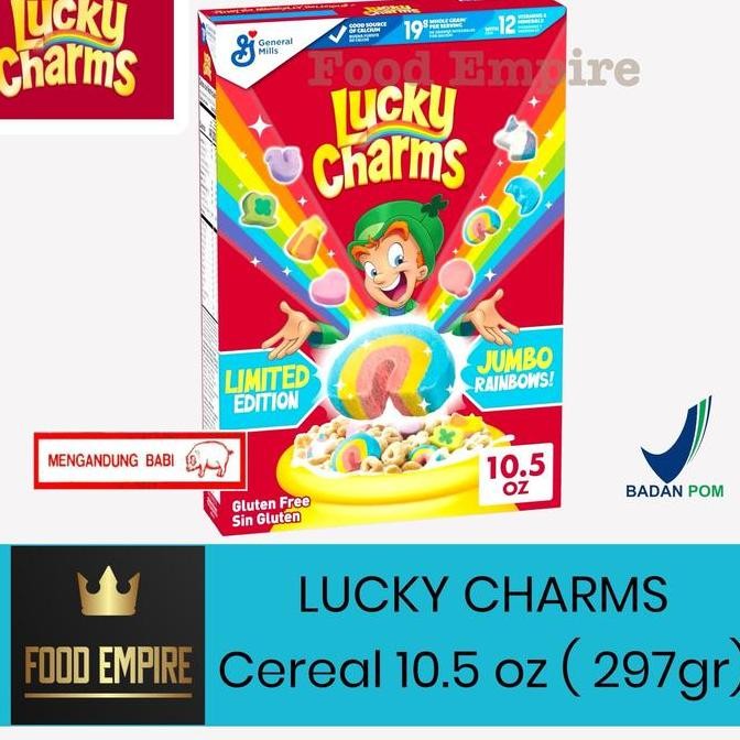 LUCKY CHARMS Cereal With Marshmallow 10.5 oz ( 297 gr ) NON-HALAL