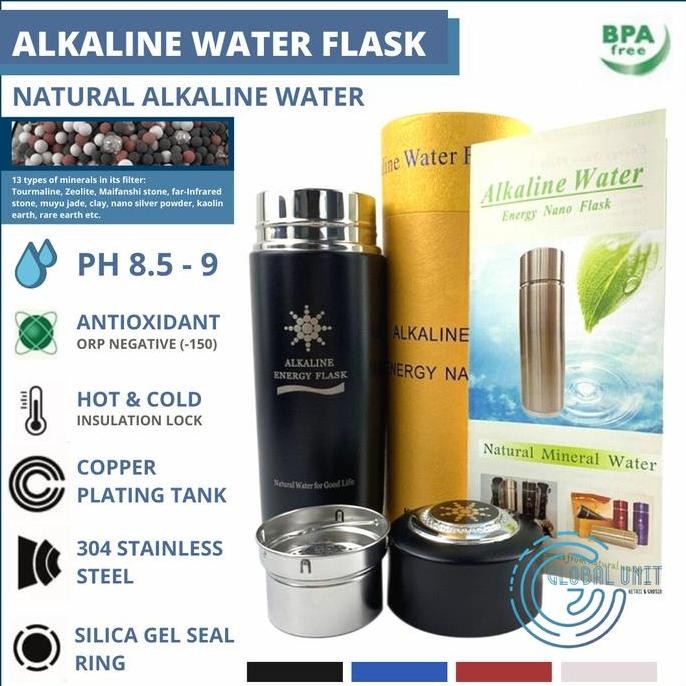 Stainless Steel Termos Air Alkaline / Botol Minum / Water Flask Bottle DISKON