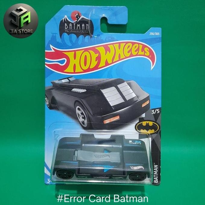 hotwheels zoom in black error card batman