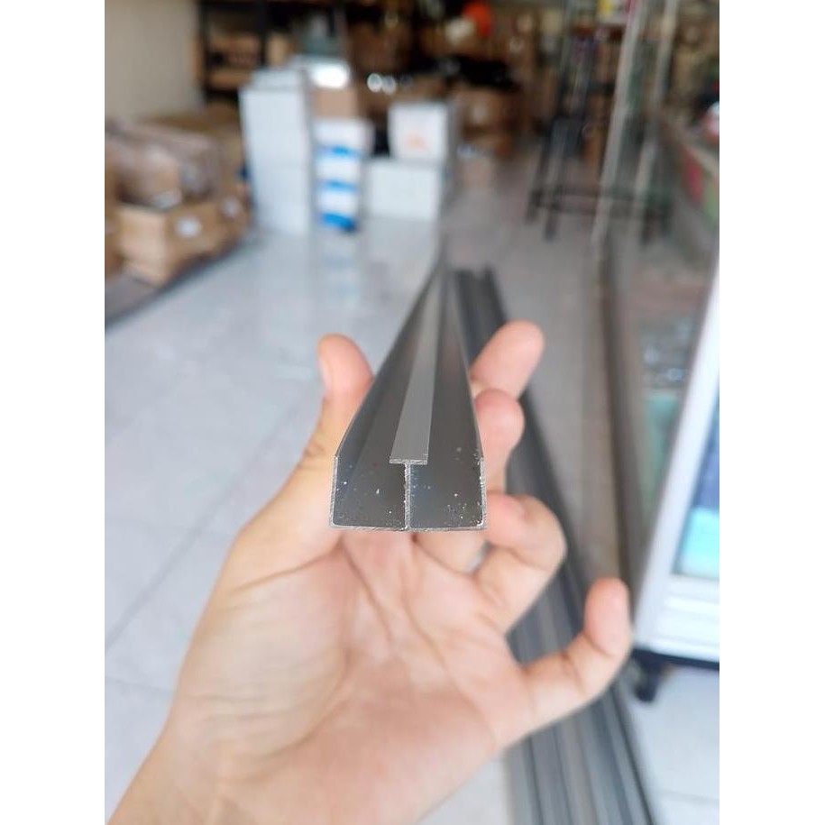 Premium Lis Aluminium Rel 2 Jalur  M / E / Double U 3METER Promo