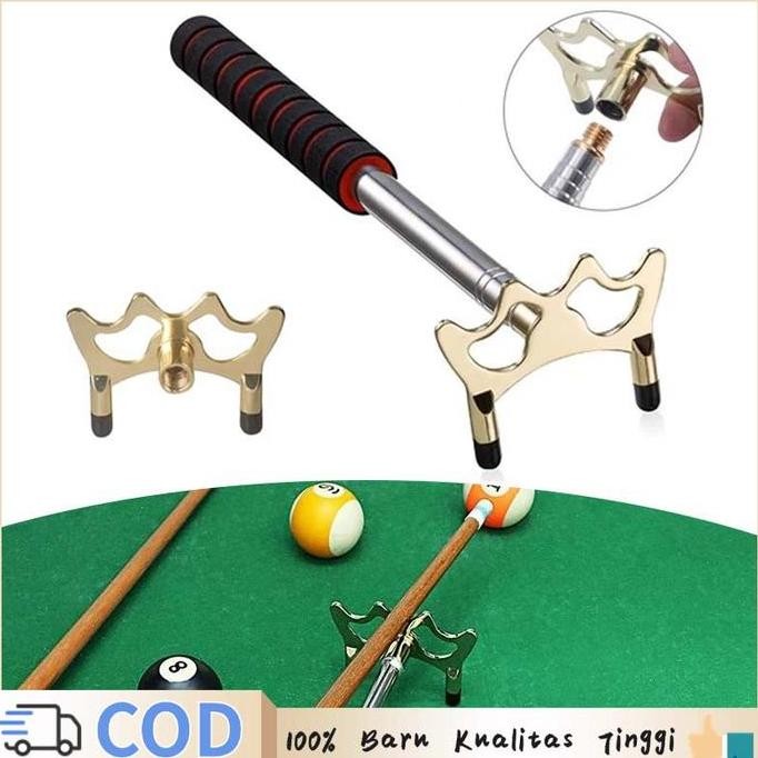 Brass Stick Biliar Billiard Lipat Low Spider Rest Head Tempat Cue Billiard Holder Premium