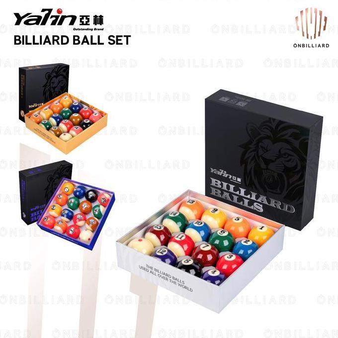 Yalin Billiard Ball Set 57.2Mm Black White Bola Billiard Meja 7 8 9 Ft Feet 2 1/4" 57,2Mm Biliar Bil