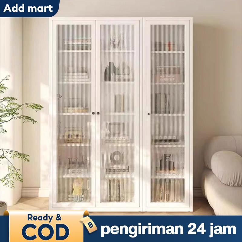 Rak Buku / Rak Serbaguna / Rak Display / Lemari Tas / Rak Tas Minimalis Putih / Lemari Arsip Kantor 