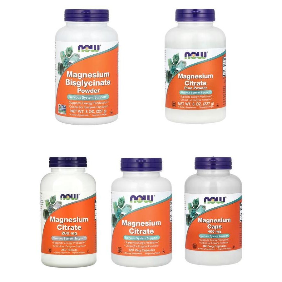 Now Foods Magnesium Citrate / Magnesium Bisglycinate _Peoni