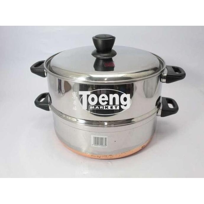 LANGSENG OROZETA 33CM SUSUN 2 SS / PANCI STEAMER STAINLESS MASPION