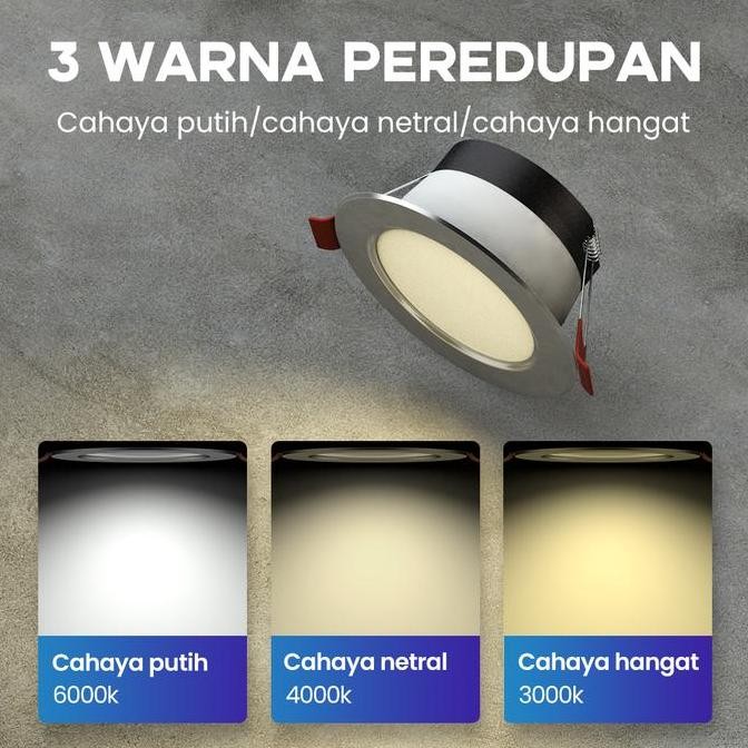VELDORA- HAN RIVER 5W Lampu Downlight 3 Warna Lampu Downlight Plafon
