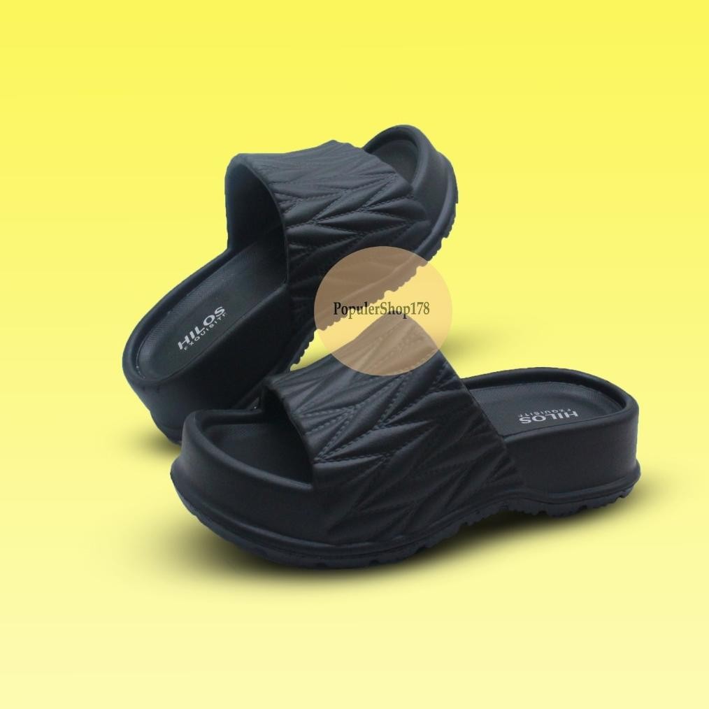 Ct_C1077 Sandal Wedges Wanita Dewasa Bahan Karet Tinggi 5 Cm Model Terbaru Uk.36-41 Et-12