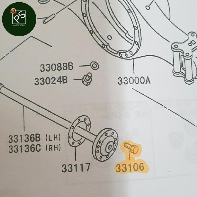BAUT NAP RODA AS RODA MITSUBISHI CANTER HDX MH001534 ORIGINAL (1 PCS)