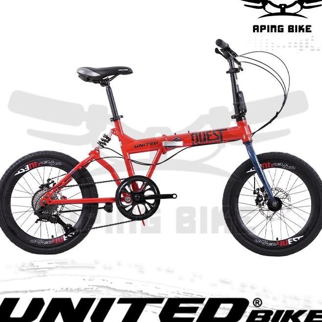 Sepeda United Quest Ci-04 20 Sepeda Lipat Dewasa Folding Bike 20 Inch