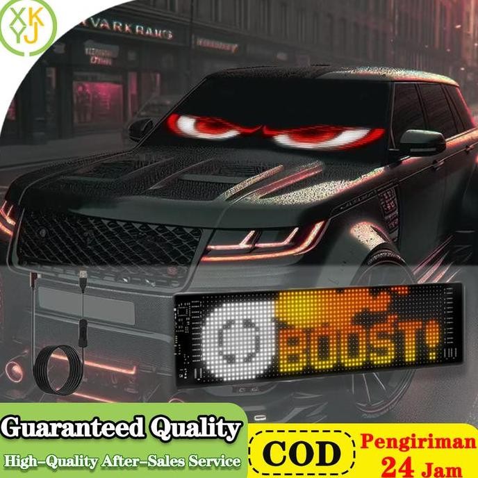XYKJ LED strobo mata mini  Strip Lampu  Mobil Fleksibel dengan Layar  Super Terang Panel Lampu Warna