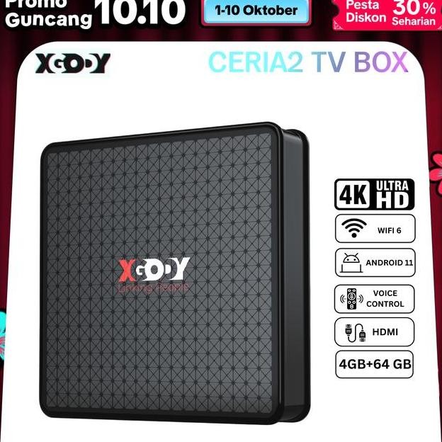 Xgody Ceria 2 Google Tv Voice Note Android Tv Box Netflix Wifi 232Gb Internet