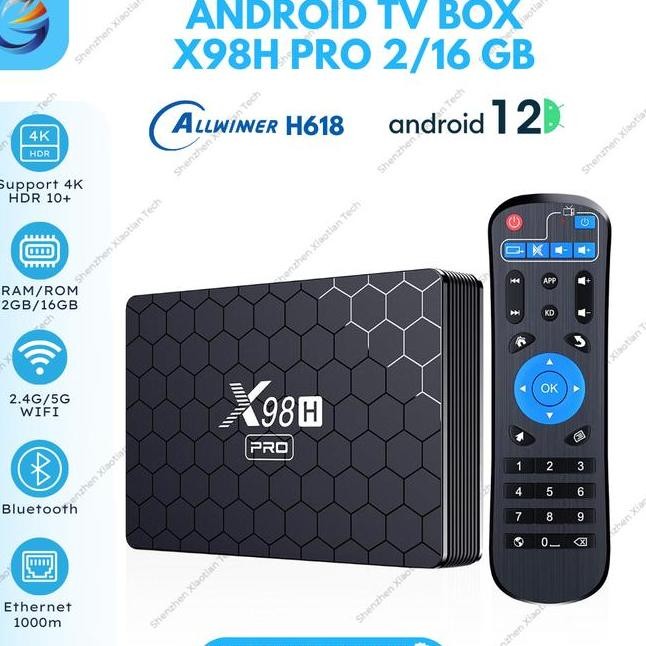 Android Tv Box X98H Pro 216Gb Allwinner H618 Android 12 4K Bluetooth