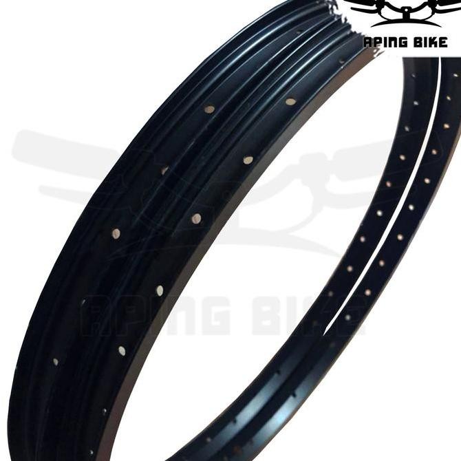 Velg Alloy 20 Polos 36H Hitam Rims Sepeda Pelek Aloy Sepeda Bmx