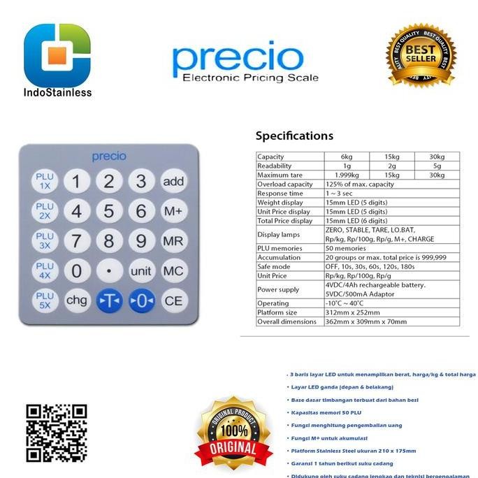 [Timbangan Digital] Precio Timbangan Digital Precise Scale 30 Kg