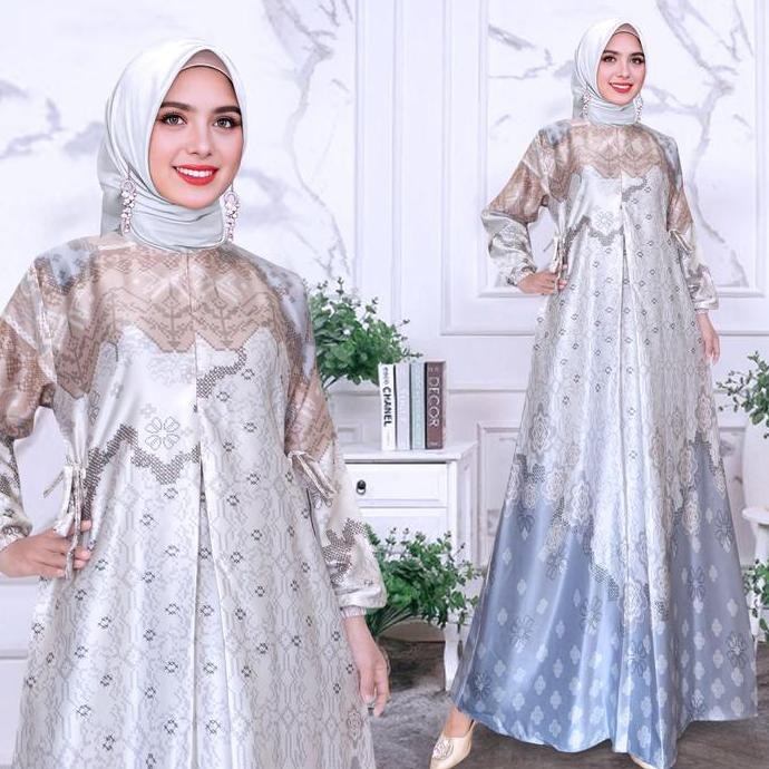 Gamis Motif Sutra Import // Gamis Motif Terbaru // Gamis Kekinian