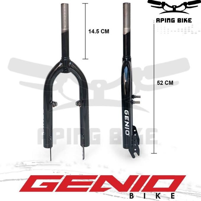 Fork Bmx 20 Genio Pivot Hitam Garpu Sepeda Bmx 20