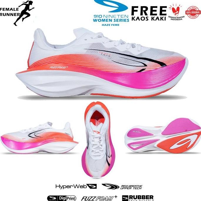Sepatu Lari Wanita 910 Nineten Haze Tempo Feme Original Sepatu Running Khusus Wanita Perempuan Merk 