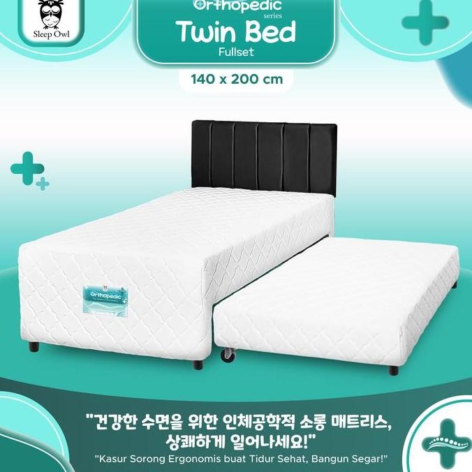 SLEEP OWL SPRINGBED 2in1 Orthopedic Rebonded 140 x 200 | Kasur Sorong Anak 2 IN 1