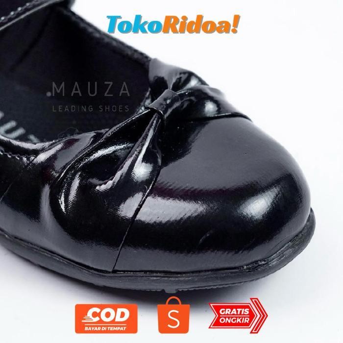 er-79 Sepatu Anak Perempuan Hitam Glossy Tk-Sd Sepatu Pantofel Murah