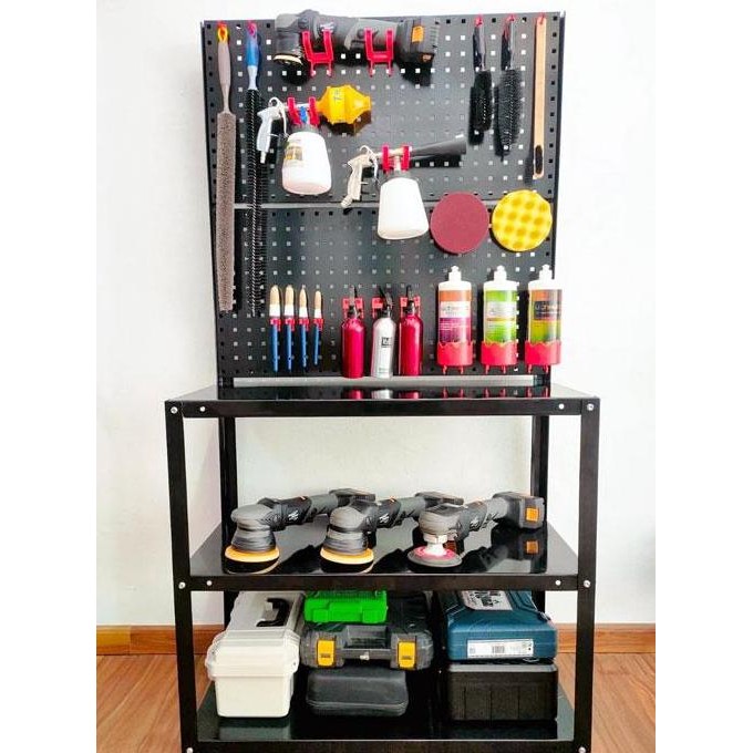 Pegboard Detailing Rak Peralatan Salon Mobil Multifungsi