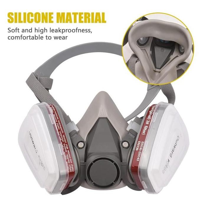 TaffGUARD Masker Pabrik Cat Masker Industrial Gas Respirator Half face Masker Gas Respirator KN95 62