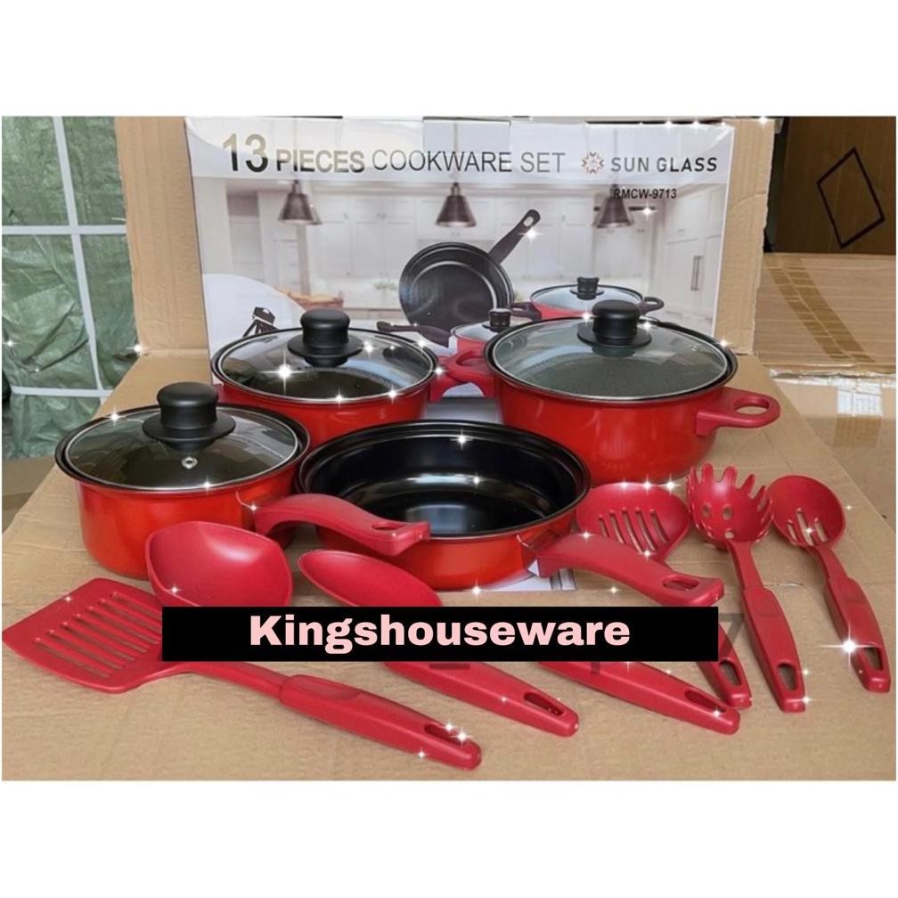 Cookware Set Panci Masak 13pcs Set Panci Set Spatula Teflon Lengkap