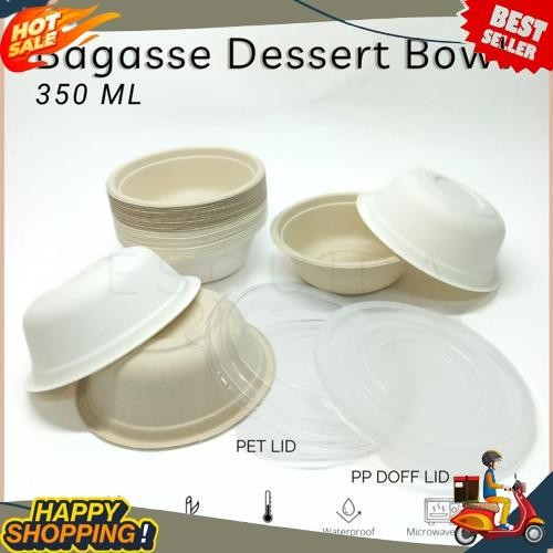 Gercep Bagasse Dessert Snack Bowl 350 ML BG350