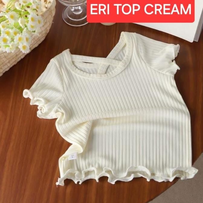 DV65 }} ERI TOP BAJU ATASAN ANAK CEWEK FASHION KAOS POLOS CASUAL STYLISH BLUS BLOUSE LUCU ALA KOREA 