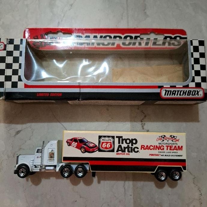 matchbox transporters kenworth aerodine low bed trailer trop artic 1981