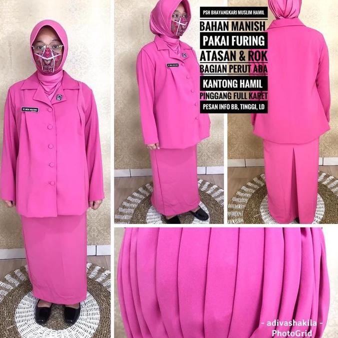 Stelan Psh Bhayangkari Muslim Hamil Sudah Jahit