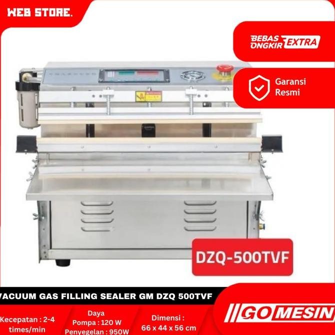 JERICOMM Mesin Vacuum Isi Gas Gomesin GM DZQ 500TVF Vacuum Gas Filling Sealer Gomesin GM-DZQ-500TVF