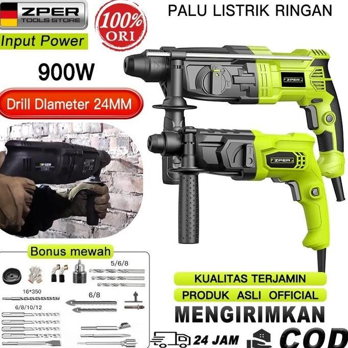 ZYUNJI- ZPER Bor Listrik Mesin Bor Baterai Palu Listrik Rotary Hammer Untuk Bobok Beton Tembok bor b