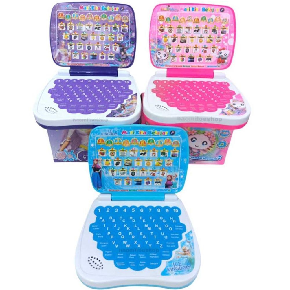 Mainan edukasi laptop 2 bahasa tanpa layar mainan laptop anak mainan bayi mainan anak