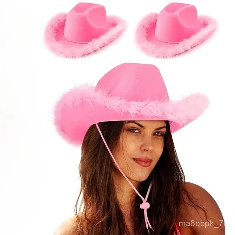 Burlap Cowboy Hat Burlap Crown Western Cowboy Hat Birthday Girl Pink Cowboy Hat Wedding Bachelorette