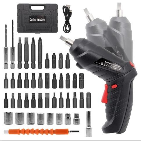 Set Bor Dampak Tanpa Kabel Asli, Bor Listrik Mini, Bor Listrik Tanpa Kabel