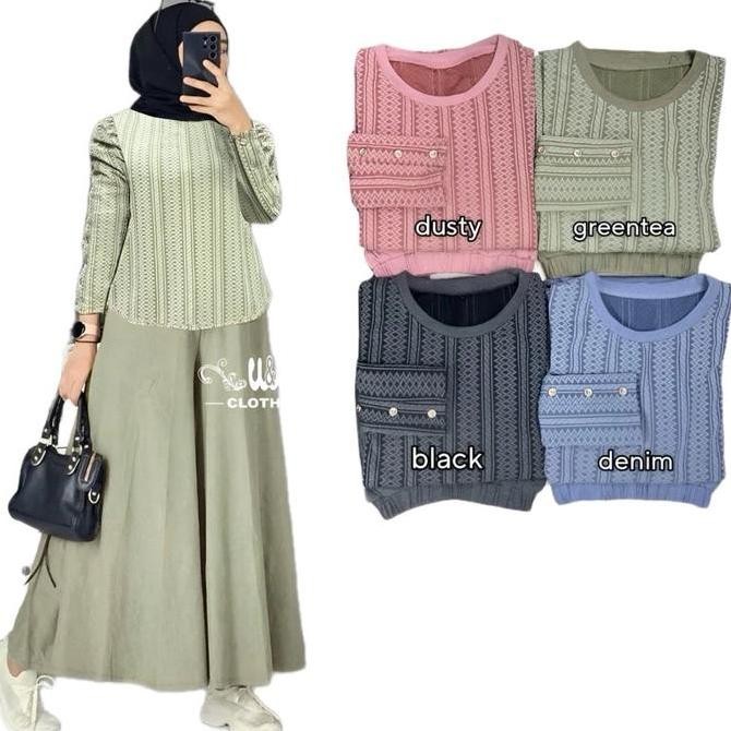 Set Kulot Viral Kekinian / Kulot 420 / Baju Muslim / Setelan Kulot / Gamis Wanita / Pakaian Muslimah