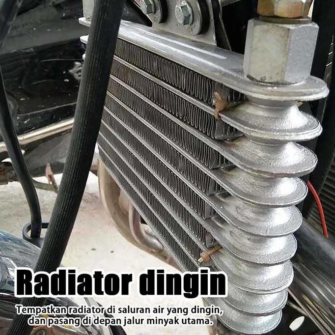 Pengganti Radiator Motor Pendingin Oli Mesin Sepeda Motor Motorcycle Oil Cooler Cooling Universal Un
