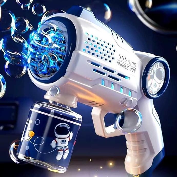 Heng Lin Mainan Alat Pembuat Gelembung Elektrik Balon Bubble Model Astronauts 10 Hole Hl030 Tenaga B