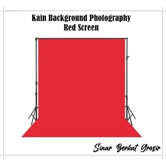 Kain Background Foto Video Red Screen / Kain Backdrop Merah Tebal